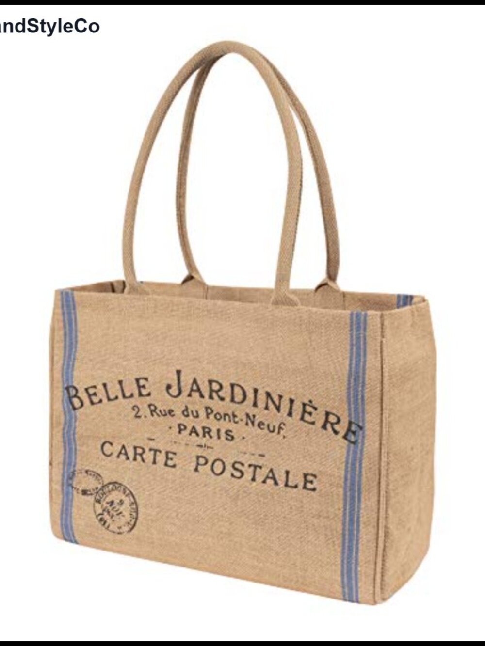 Jute Market Tote Bag with Handles Reusable Grocery Beach Bag